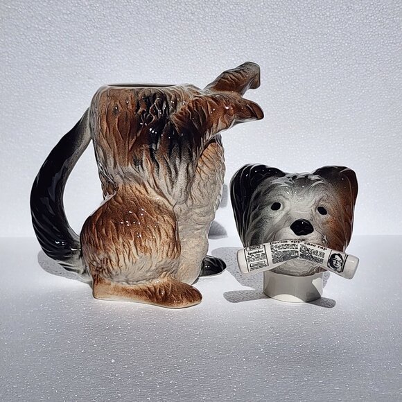 Rare-Vtg 1987--Paul Cardew-South West Ceramics-Terrier Dog with Newspaper Teapot - Picture 5 of 16